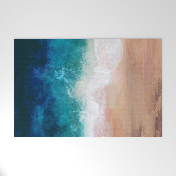 Watercolour Summer Beach IV Welcome Mat Gallery Image 1