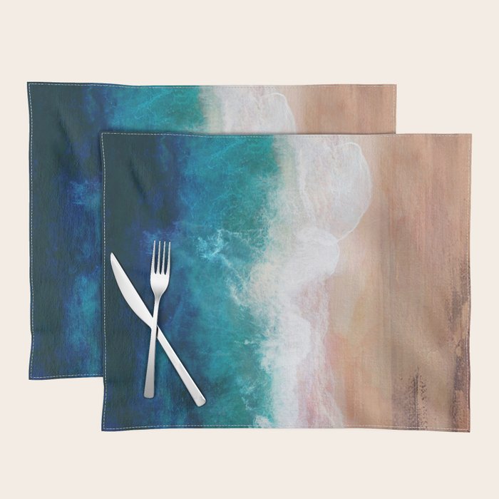 Watercolour Summer Beach IV Placemat Gallery Image 1