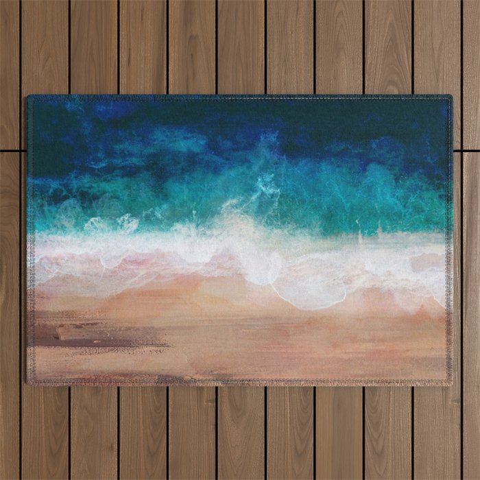 Watercolour Summer Beach IV Outdoor Rug Gallery Image 1