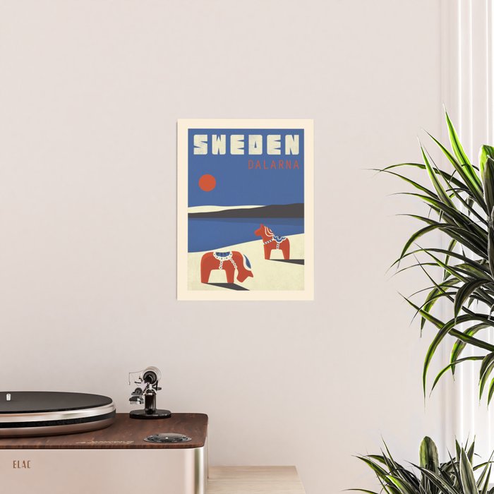 Vintage travel poster-Sweden-Dalarna. Poster Gallery Image 2