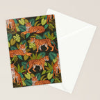 Jungle Cats In Charcoal Stationery Card Gallery Image 2