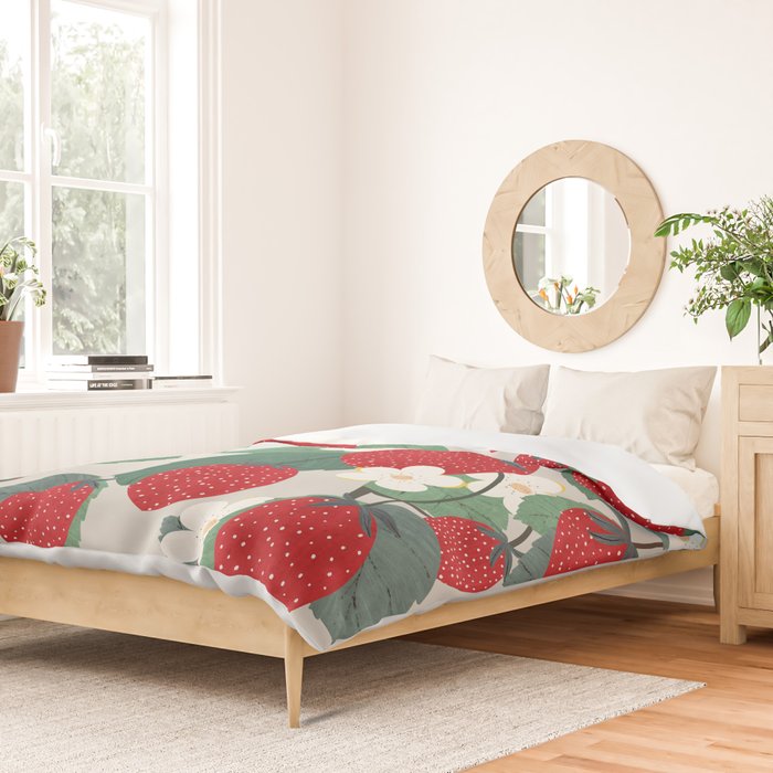 Fruit market Paris retro inspiration Duvet Cover Gallery Image 2