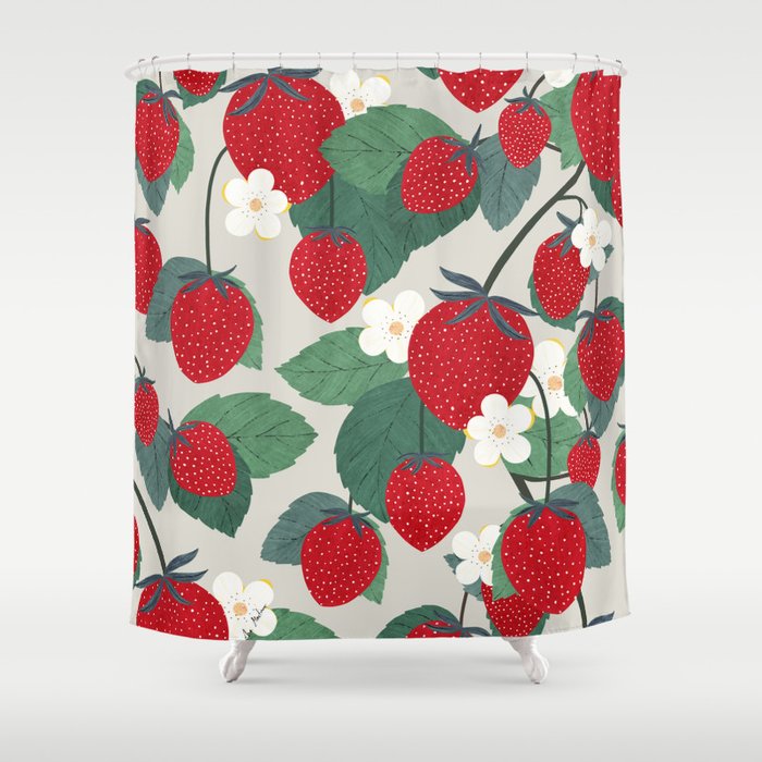 Fruit market Paris retro inspiration Shower Curtain Gallery Image 1