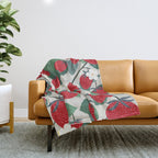 Fruit market Paris retro inspiration Throw Blanket Gallery Image 1