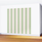 Pastel Green Vertical Stripes Wall Mural Gallery Image 2