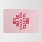 She Believed She Could So She Did in Pink Rug Gallery Image 2
