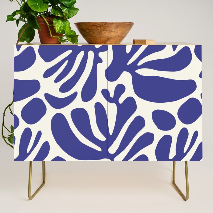 Abstract organic nature leaf art pattern Credenza Gallery Image 1