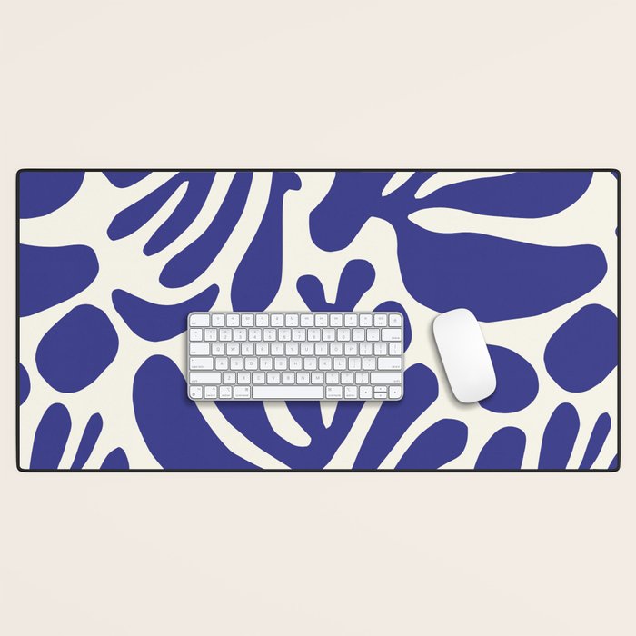 Abstract organic nature leaf art pattern Desk Mat Gallery Image 1