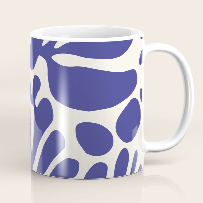 Abstract organic nature leaf art pattern Coffee Mug Gallery Image 1