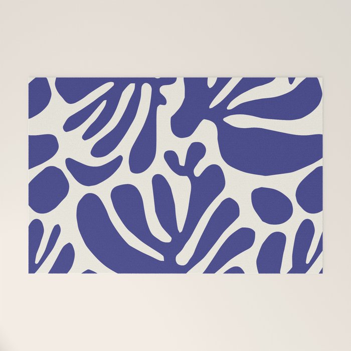 Abstract organic nature leaf art pattern Welcome Mat Gallery Image 1