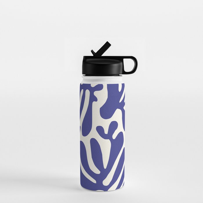 Abstract organic nature leaf art pattern Water Bottle Gallery Image 1