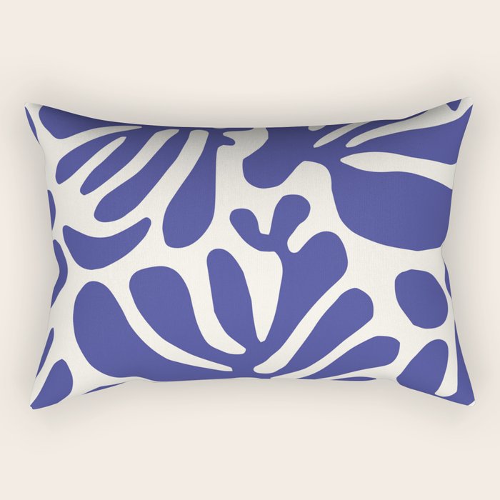 Abstract organic nature leaf art pattern Rectangular Pillow Gallery Image 1