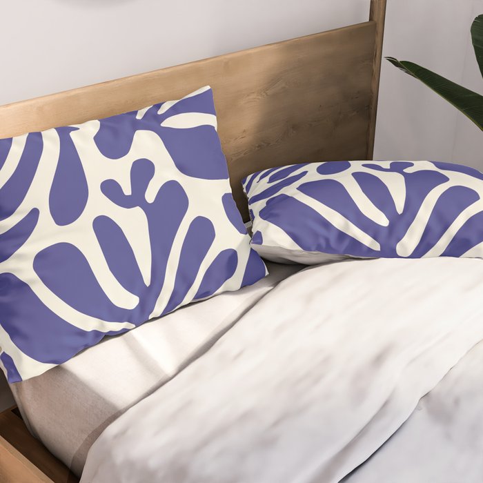 Abstract organic nature leaf art pattern Pillow Sham Gallery Image 2