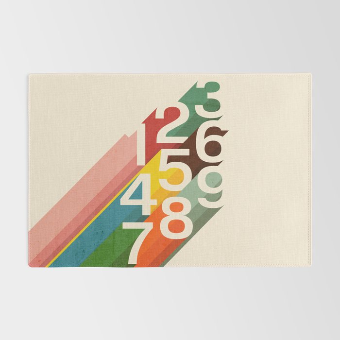 Retro Numbers Rug Gallery Image 2
