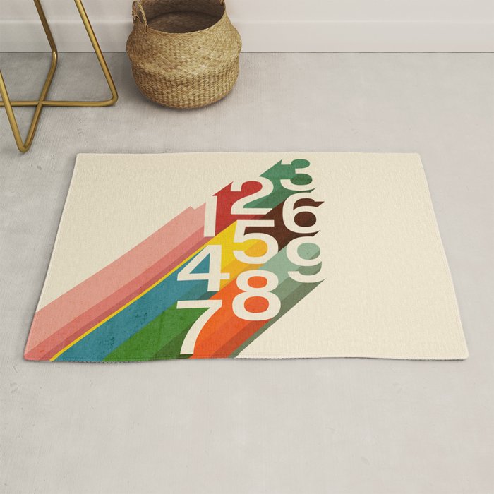 Retro Numbers Rug Gallery Image 1