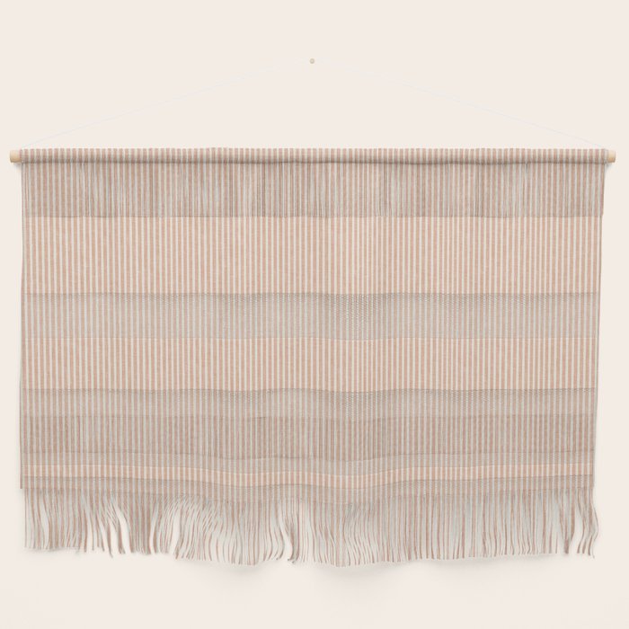 linen textured stripes - peach Wall Hanging Gallery Image 1
