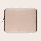 linen textured stripes - peach Laptop Sleeve Gallery Image 1