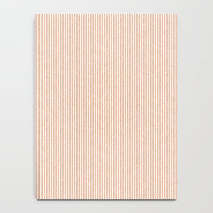 linen textured stripes - peach Notebook Gallery Image 4