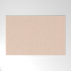 linen textured stripes - peach Welcome Mat Gallery Image 1