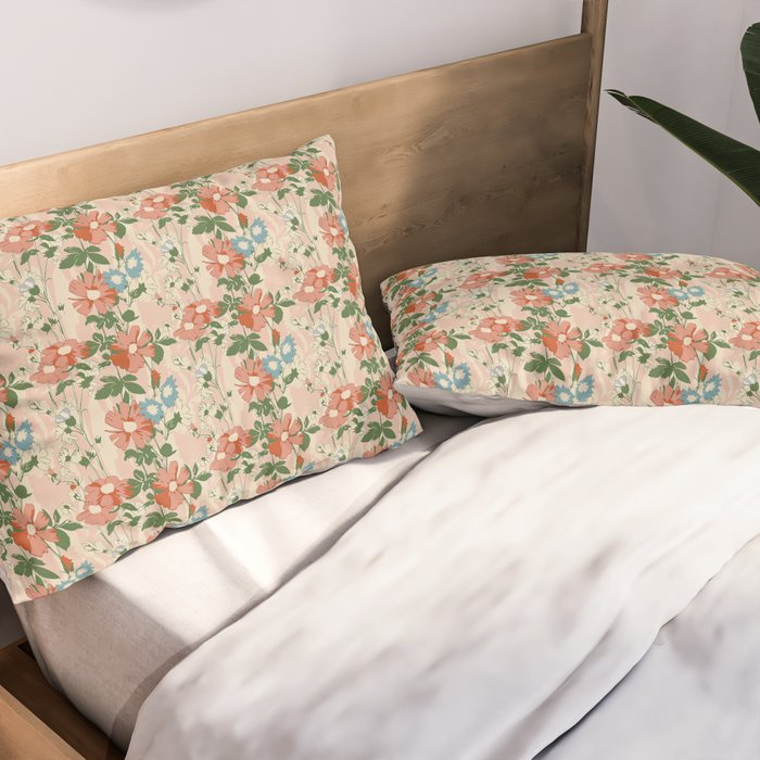 Botanical Nostalgia Hand Painted Pillow Sham Gallery Image 2