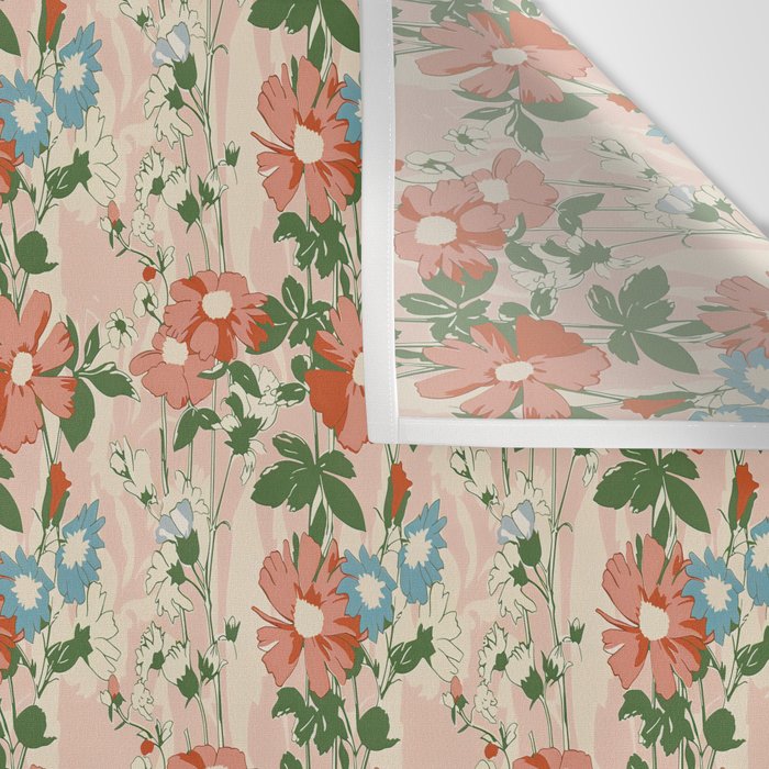 Botanical Nostalgia Hand Painted Wall Tapestry Gallery Image 3