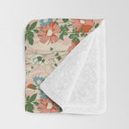 Botanical Nostalgia Hand Painted Throw Blanket Gallery Image 3