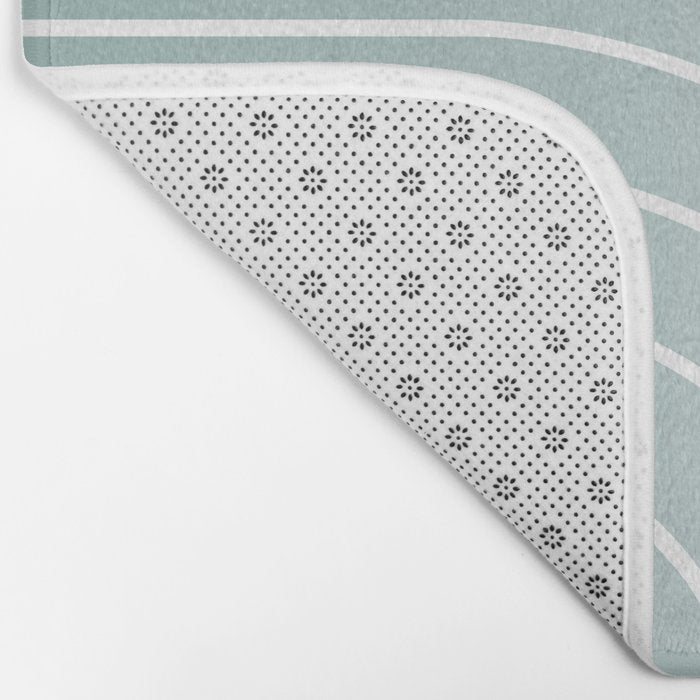 Ombre Arch XVII Natural Teal Gradient Modern Geometric Lines Bath Mat Gallery Image 2