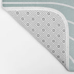 Ombre Arch XVII Natural Teal Gradient Modern Geometric Lines Bath Mat Gallery Image 2