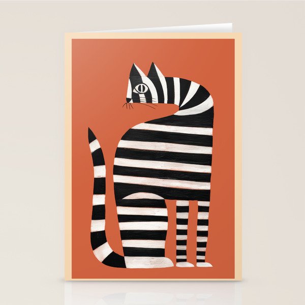 The Striped Cat II Stationery Card Gallery Image 1