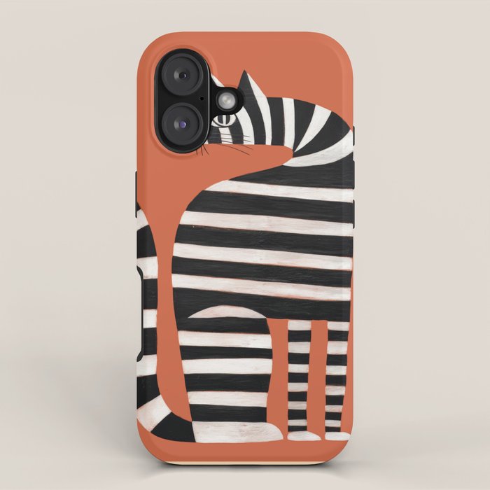 The Striped Cat II iPhone Case Gallery Image 1