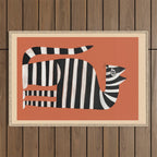 The Striped Cat II Outdoor Rug Gallery Image 1