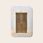 Ericeira door | Portugal travel photography print | Pastel wanderlust vibes  Bath Mat Gallery Image 1