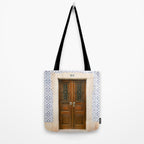 Ericeira door | Portugal travel photography print | Pastel wanderlust vibes  Tote Bag Gallery Image 2