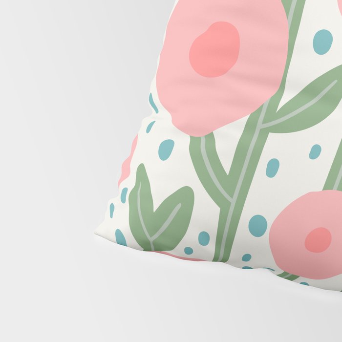 Flower Market Amsterdam Retro Scandi Spring Print Pillow Sham Gallery Image 4