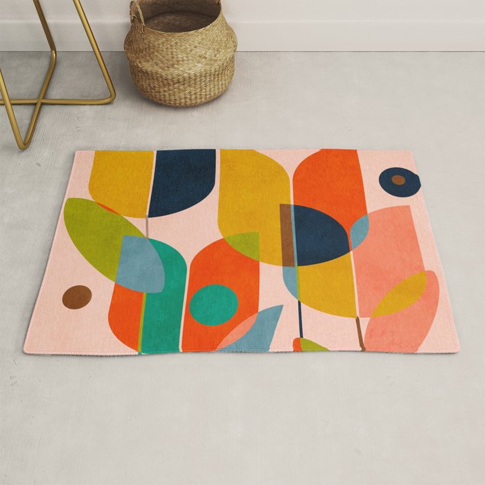 floral shapes III Rug Gallery Image 1