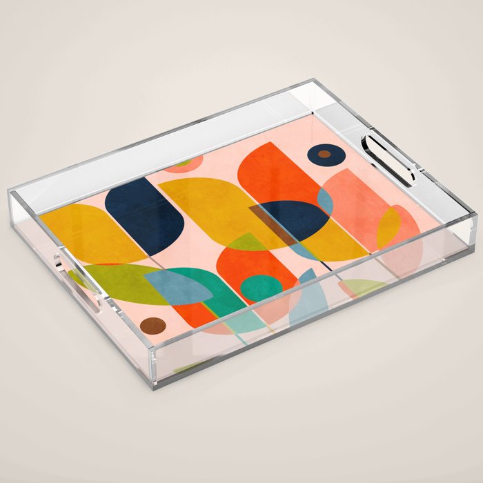 floral shapes III Acrylic Tray Gallery Image 1