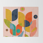 floral shapes III Throw Blanket Gallery Image 2