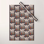 Festive Retro Candles Wrapping Paper Gallery Image 1