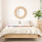 Tropical Badminton badge - pink, orange and teal Duvet Cover Gallery Image 3