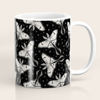 Luna Moth In Black and White Coffee Mug Gallery Image 1