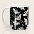 Luna Moth In Black and White Coffee Mug Gallery Image 3