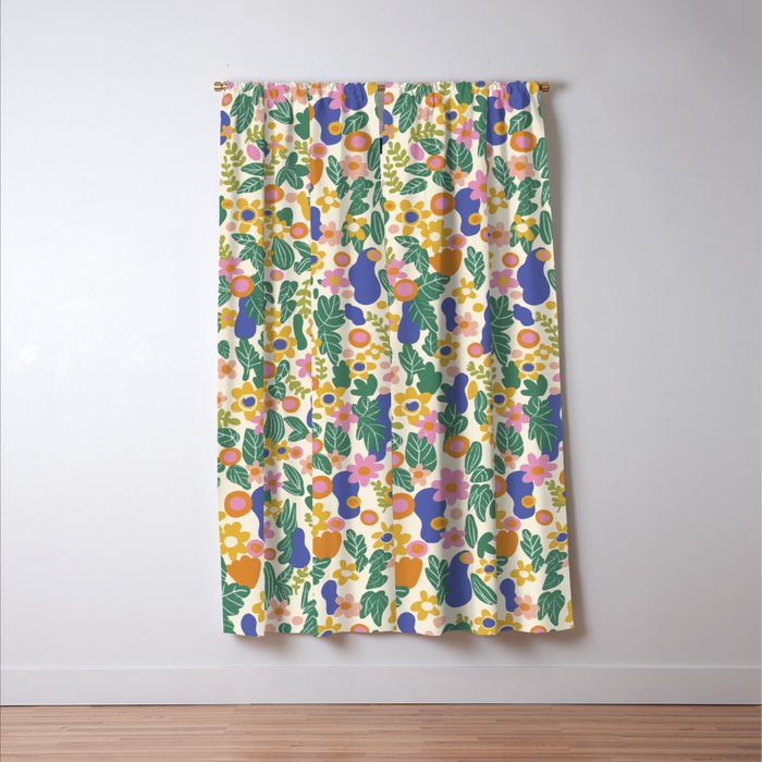 Evelyn floral pattern Window Curtain Gallery Image 3