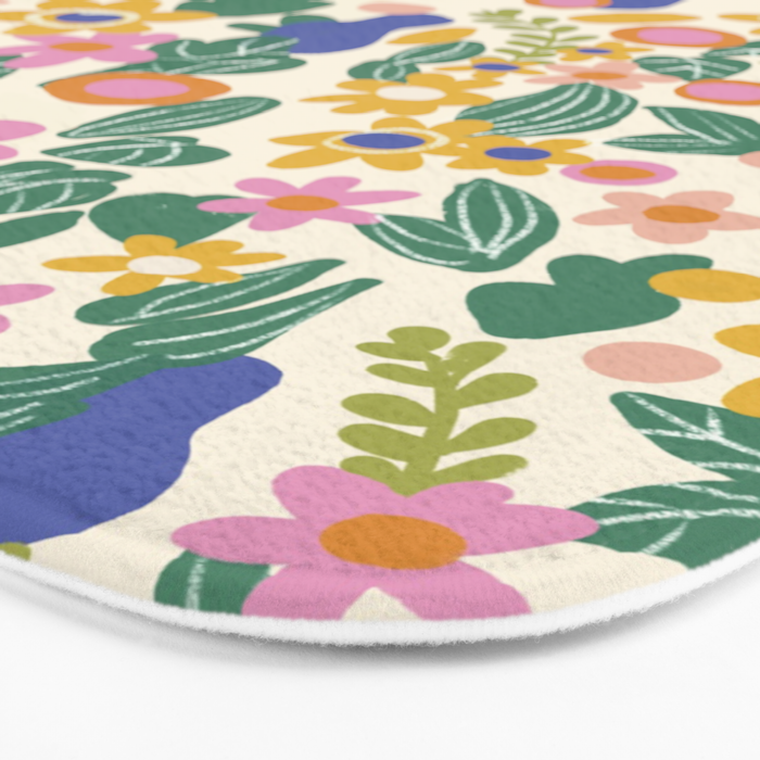 Evelyn floral pattern Bath Mat Gallery Image 3