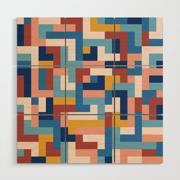 Boho M Tetris C Wood Wall Art Gallery Image 1