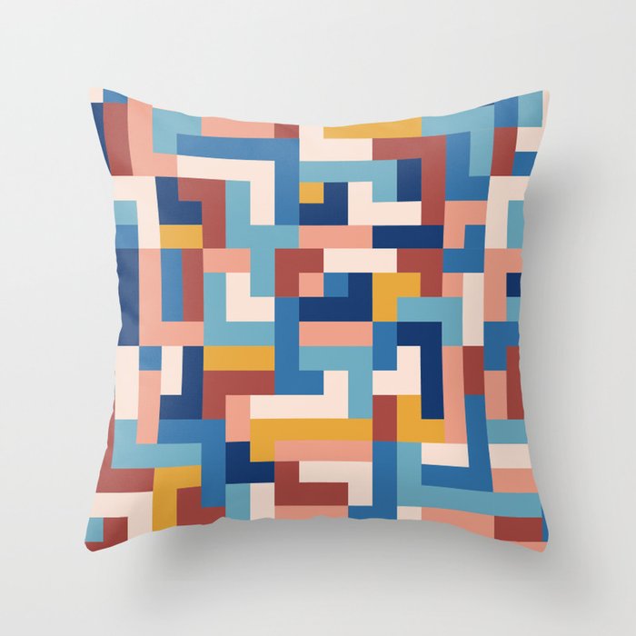 Boho M Tetris C Throw Pillow Gallery Image 6