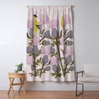 Goldfinch on Purple Thistles Window Curtain Gallery Image 5
