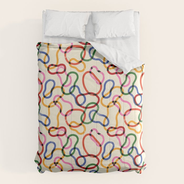 Abstract Loop Color Play Comforter Gallery Image 6
