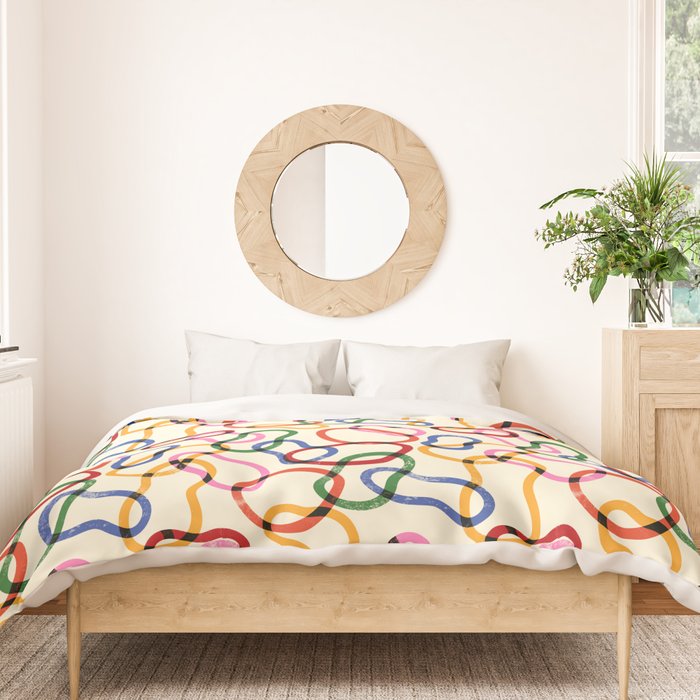 Abstract Loop Color Play Duvet Cover Gallery Image 3