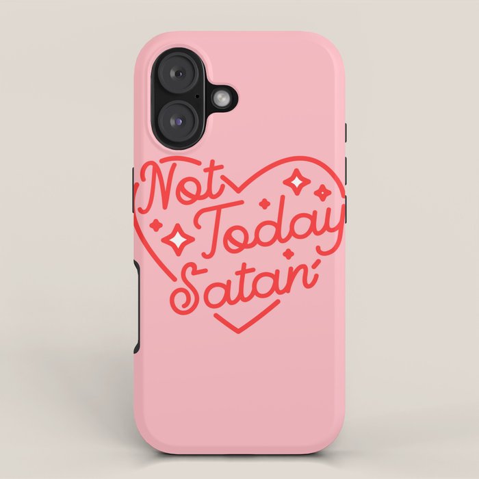 not today satan II iPhone Case Gallery Image 1
