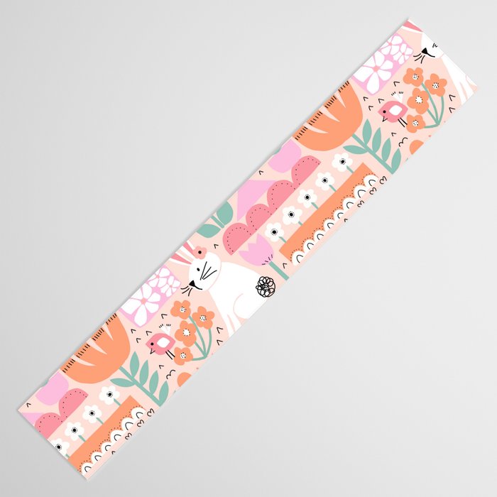 Cute Bunnies Pink Table Runner Gallery Image 3